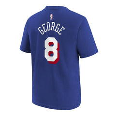 Paul George Philadelphia 76ers Youth Icon Name & Number T-Shirt Royal | Nike outlet