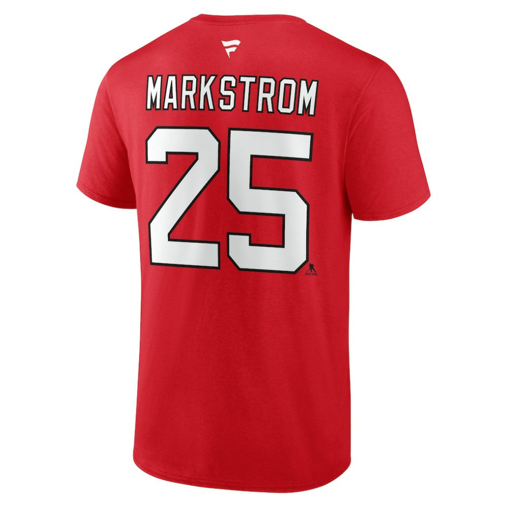 Jacob Markstrom New Jersey Devils Fanatics Authentic Stack Name & Number T-Shirt - Red - NHL 201959801