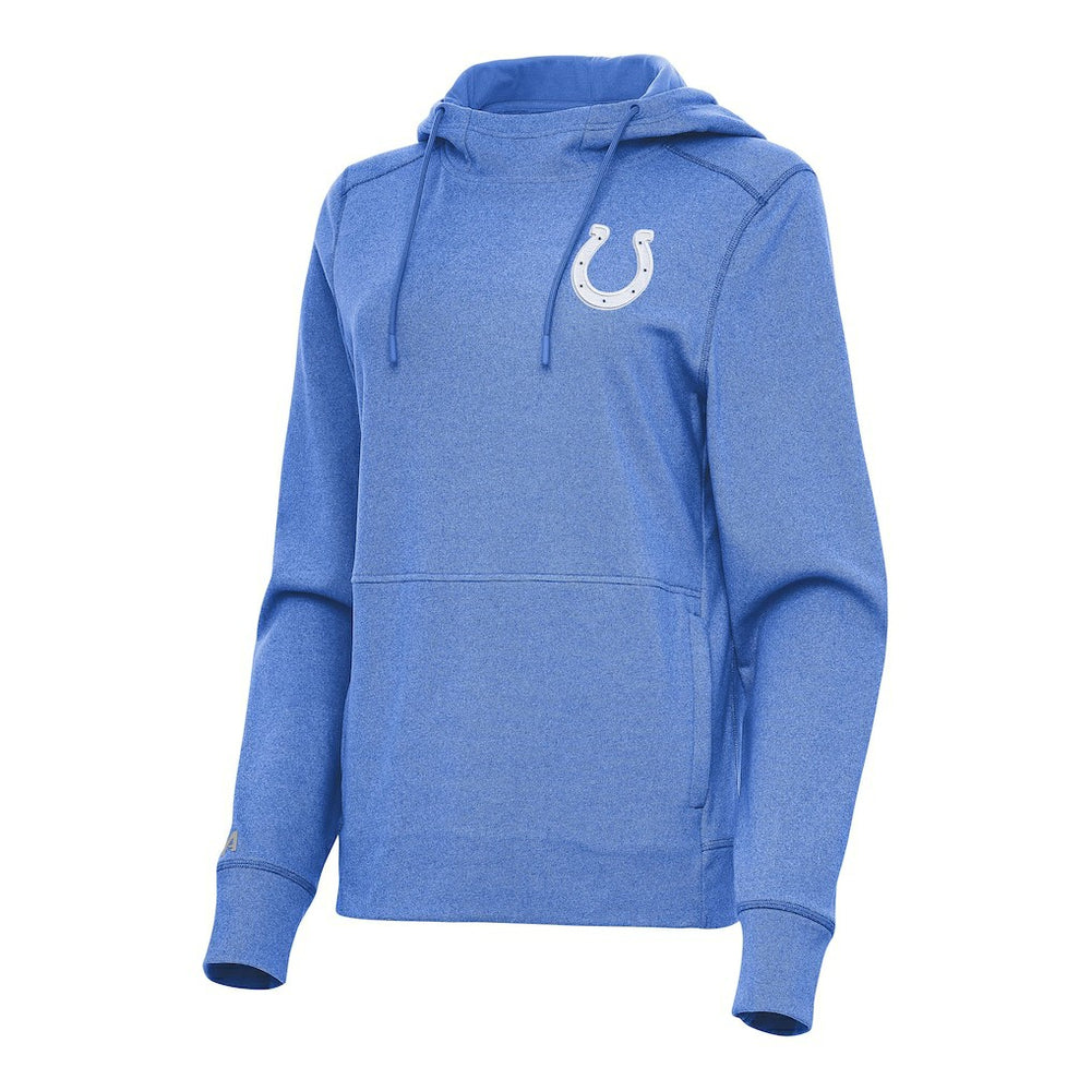 Indianapolis Colts Antigua Women's Justice Pullover Hoodie Heather Royal