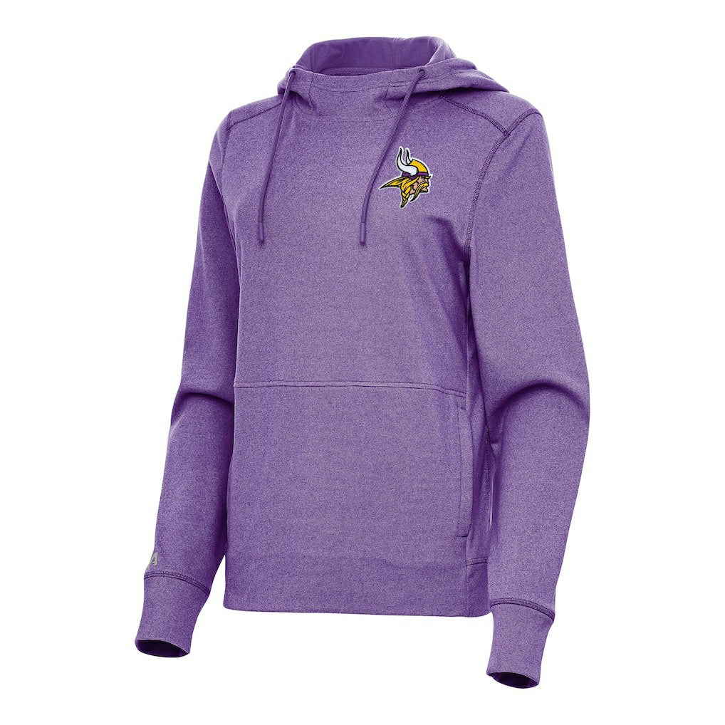 Minnesota Vikings Antigua Women's Justice Pullover Hoodie Heather Purple