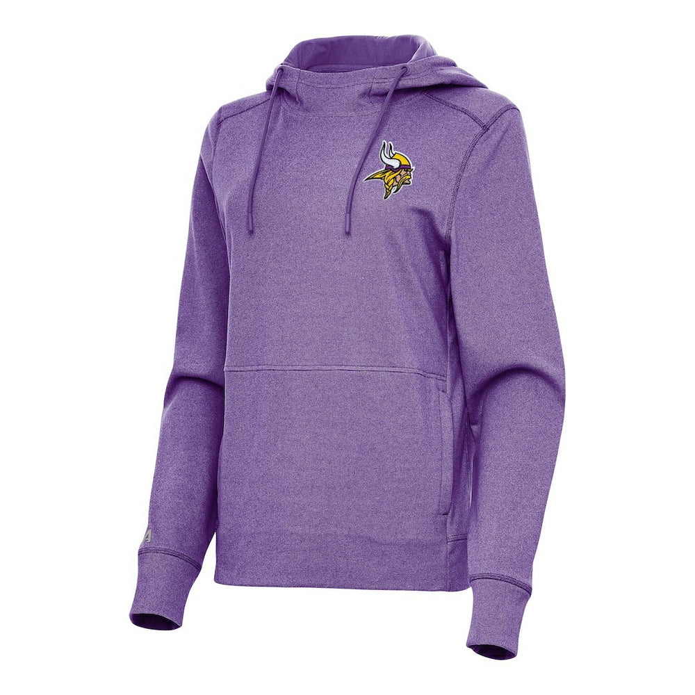 Minnesota Vikings Antigua Women's Justice Pullover Hoodie Heather Purple