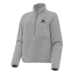 Cleveland Browns Antigua Women's Figure Half-Zip Sweatshirt Gray