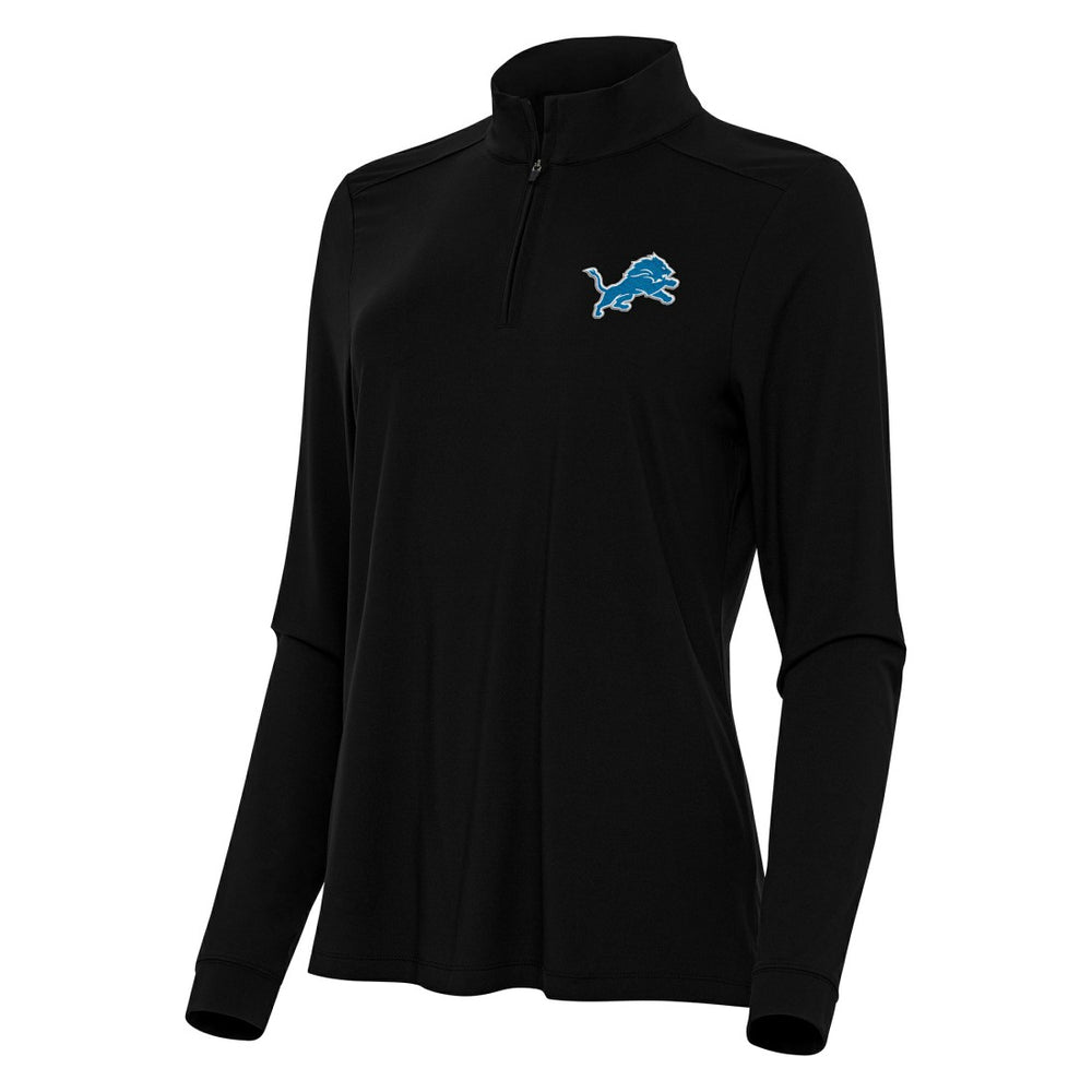 Detroit Lions Antigua Women's Intent Quarter-Zip Sweatshirt Black
