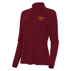 Washington Commanders Antigua Women's Intent Quarter-Zip Sweatshirt Burgundy