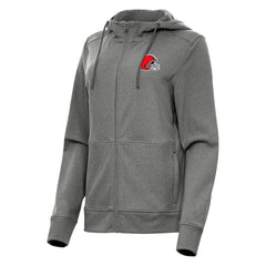 Cleveland Browns Antigua Women's Seeker Full-Zip Hoodie Jacket Heather Charcoal