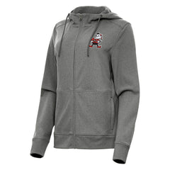 Cleveland Browns Antigua Women's Seeker Full-Zip Hoodie Jacket Heather Charcoal