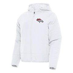 Denver Broncos Antigua Women's Universe Full-Zip Hoodie Jacket White