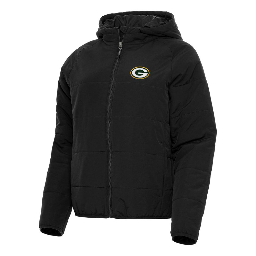 Green Bay Packers Antigua Women's Universe Full-Zip Hoodie Jacket Black
