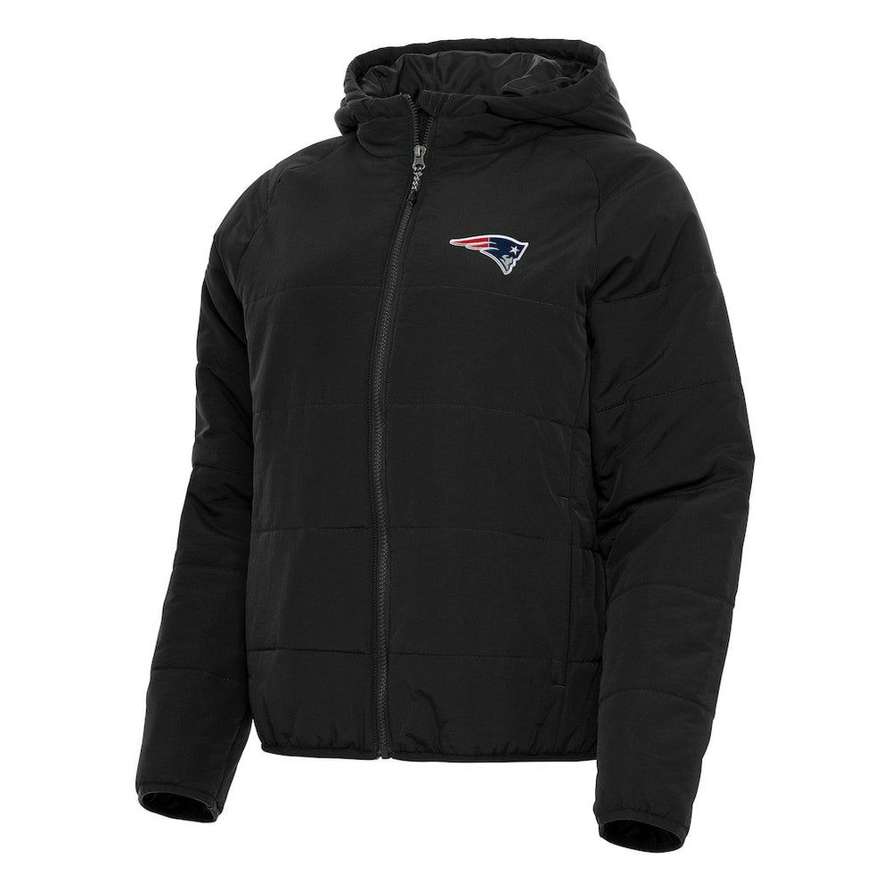 New England Patriots Antigua Women's Universe Full-Zip Hoodie Jacket Black