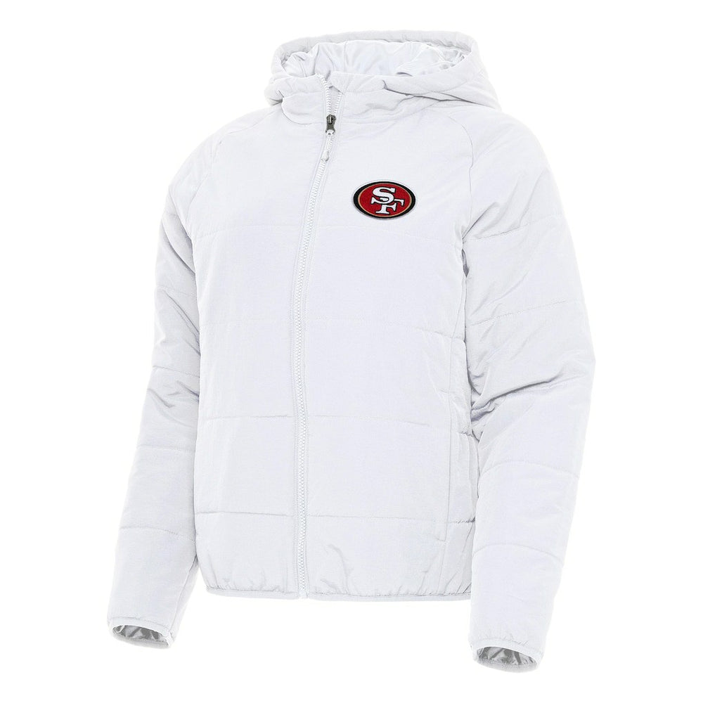 San Francisco 49ers Antigua Women's Universe Full-Zip Hoodie Jacket White
