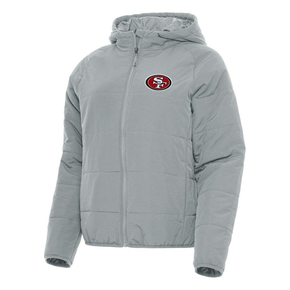 San Francisco 49ers Antigua Women's Universe Full-Zip Hoodie Jacket Gray