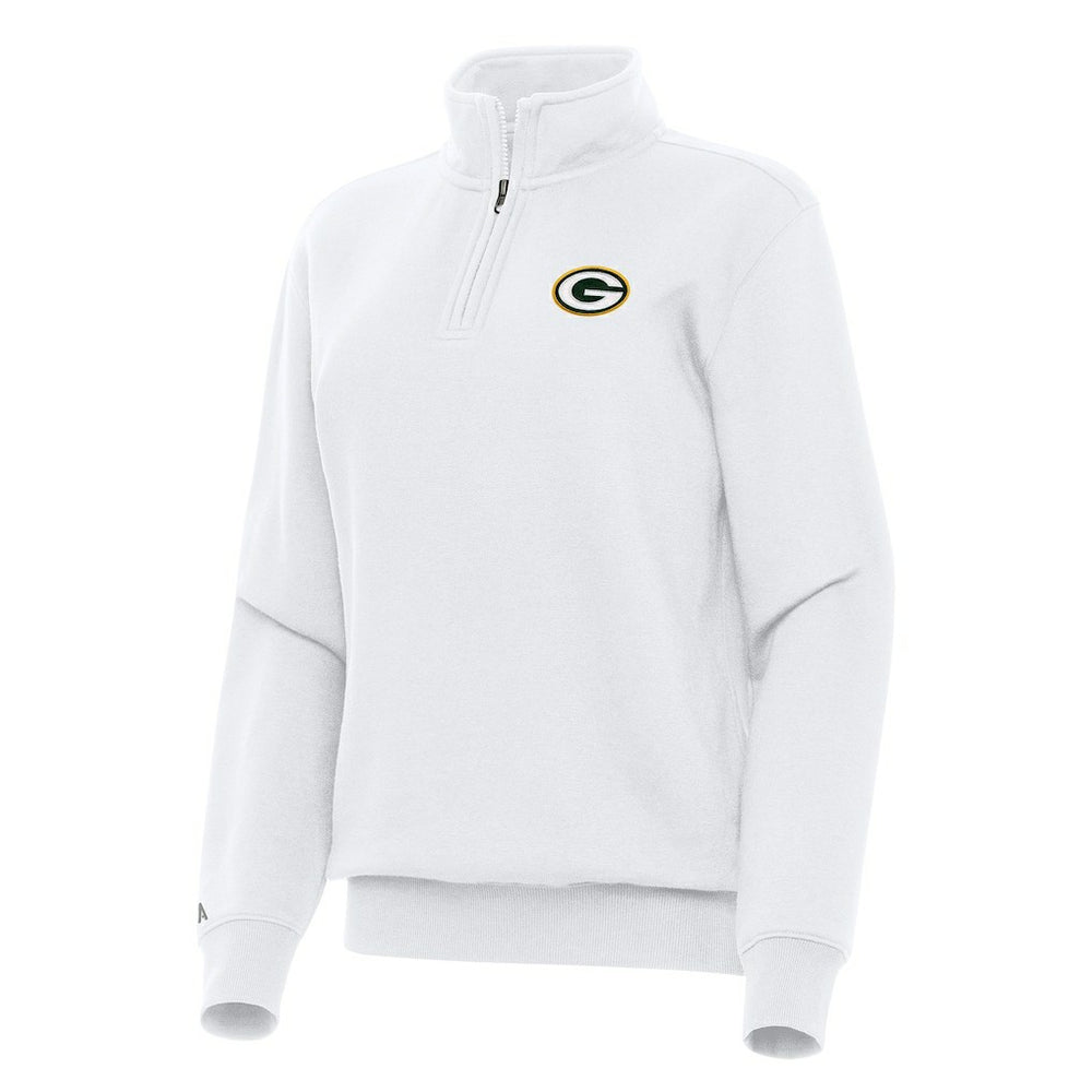 Green Bay Packers Antigua Women's Victory Quarter-Zip Top White