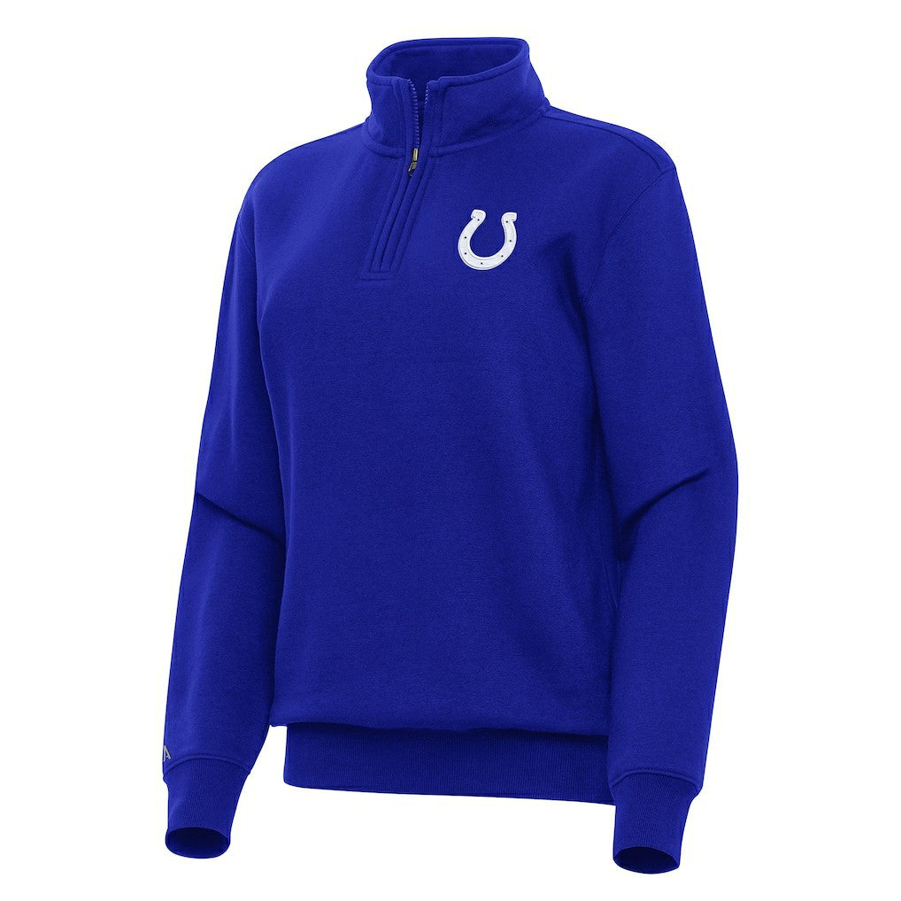 Indianapolis Colts Antigua Women's Victory Quarter-Zip Top Royal