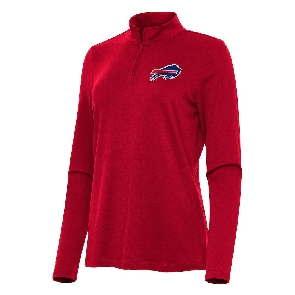 Buffalo Bills Antigua Women's Reprocess Quarter-Zip Top Red