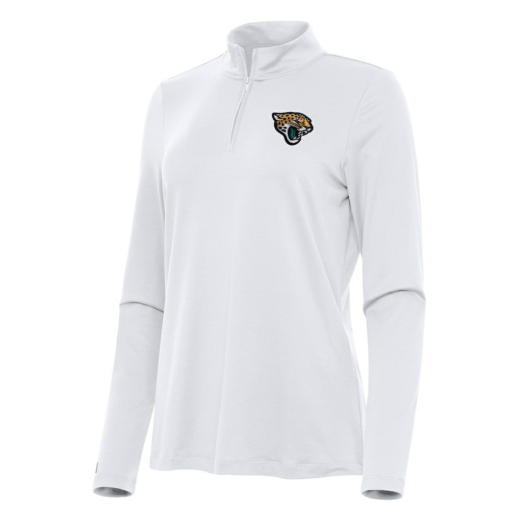 Jacksonville Jaguars Antigua Women's Reprocess Quarter-Zip Top White