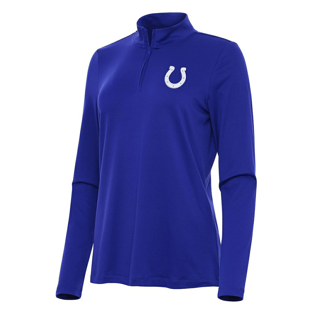 Indianapolis Colts Antigua Women's Reprocess Quarter-Zip Top Royal