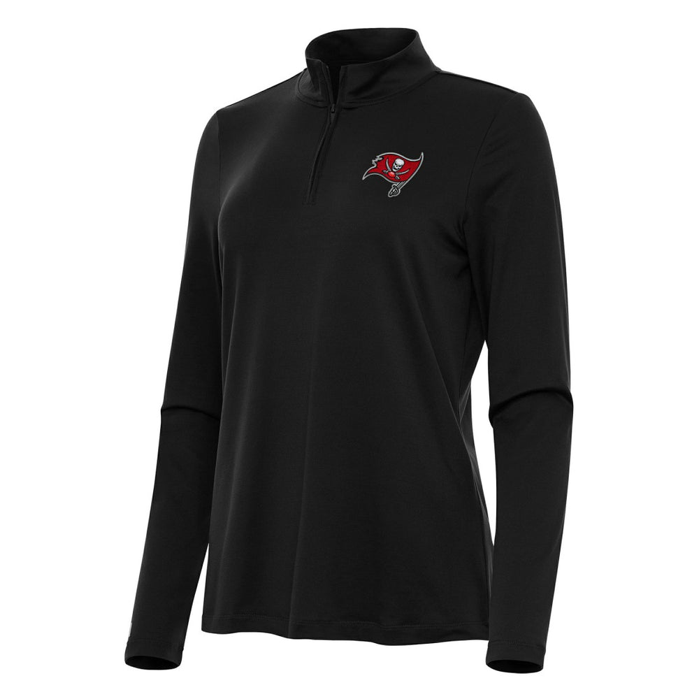 Tampa Bay Buccaneers Antigua Women's Reprocess Quarter-Zip Top Black