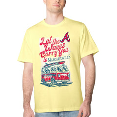 Atlanta Braves Margaritaville Bus Waves Graphic T-Shirt - Yellow - MLB Discount