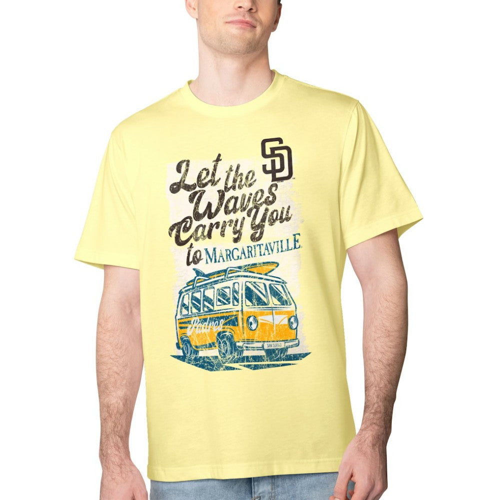 San Diego Padres Margaritaville Bus Waves Graphic T-Shirt - Yellow - MLB on Sale