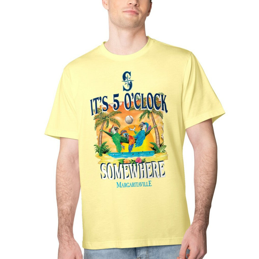 Seattle Mariners Margaritaville Five O'Clock Graphic T-Shirt - Yellow - MLB Lifestyle