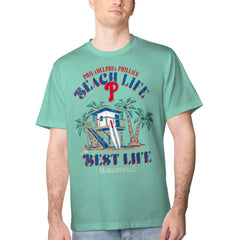 Philadelphia Phillies Margaritaville Beach Hut Graphic T-Shirt - Mint - MLB on Sale