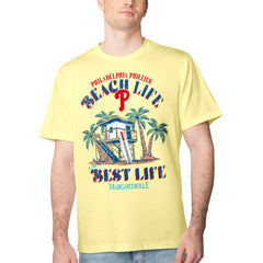 Philadelphia Phillies Margaritaville Beach Hut Graphic T-Shirt - Yellow - MLB Online