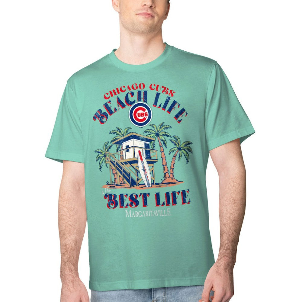 Chicago Cubs Margaritaville Beach Hut Graphic T-Shirt - Mint - MLB Sale
