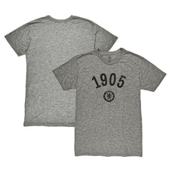 Chelsea 1863FC Established Year Vintage Tri-Blend T-Shirt Heather Gray