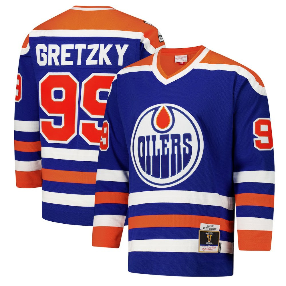 Wayne Gretzky Edmonton Oilers 1979-80 Power Play Jersey - Royal - NHL 201979061