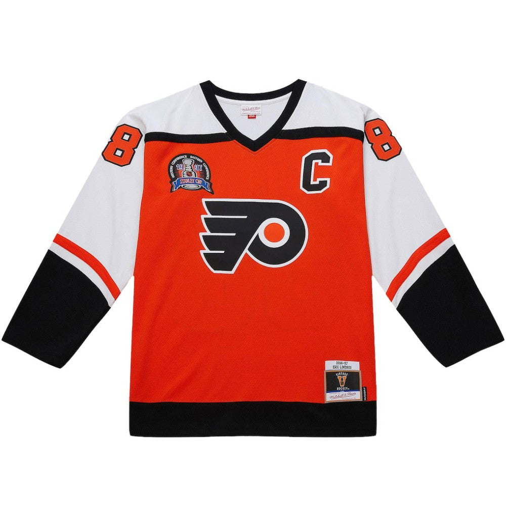 Eric Lindros Philadelphia Flyers 1996-97 Power Play Jersey - Orange - NHL 201979065