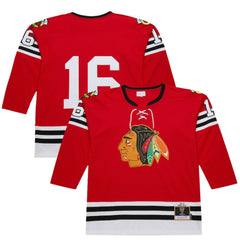 Bobby Hull Chicago Blackhawks 1960-61 Power Play Jersey - Scarlet - NHL 201979070