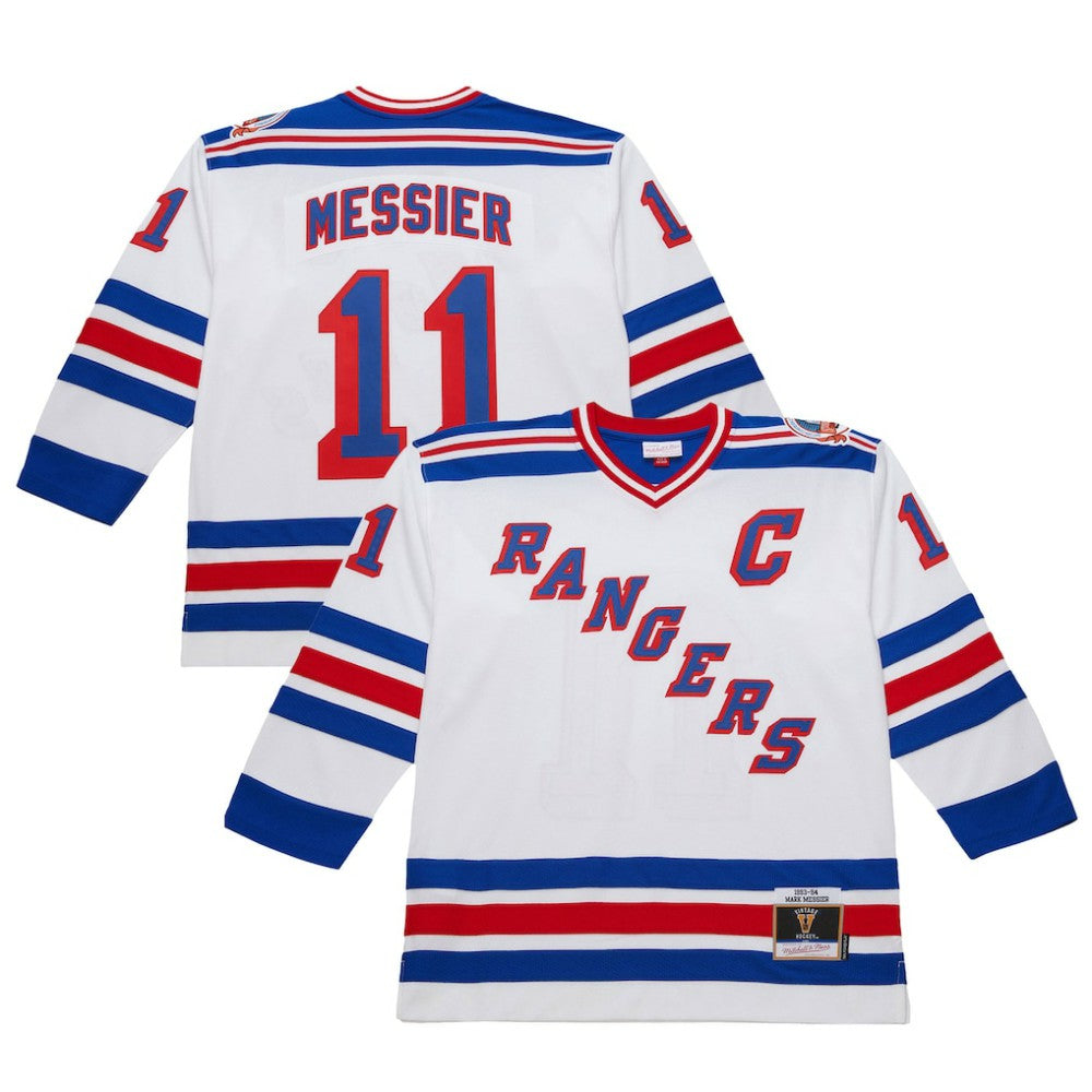 Mark Messier New York Rangers 1993-94 Power Play Jersey - White - NHL 201979137