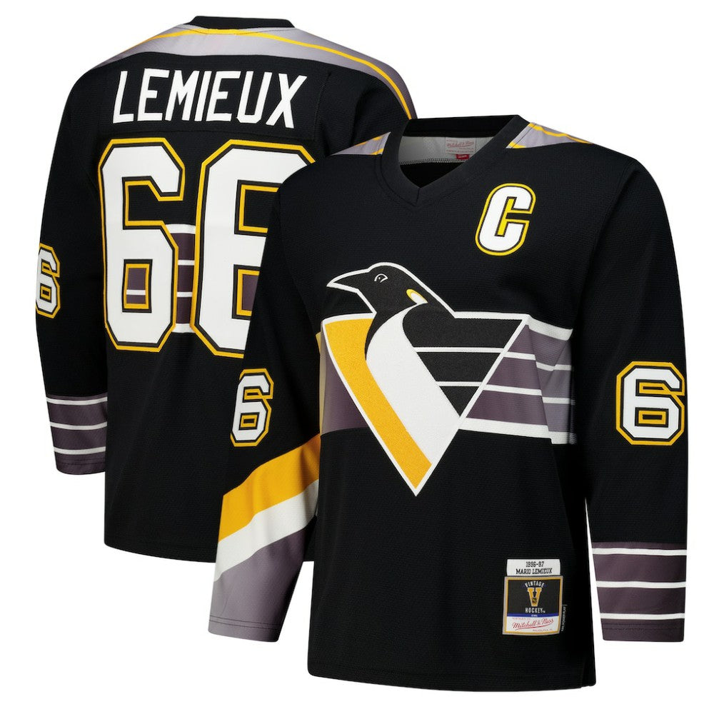 Mario Lemieux Pittsburgh Penguins 1996-97 Power Play Jersey - Black - NHL 201979139