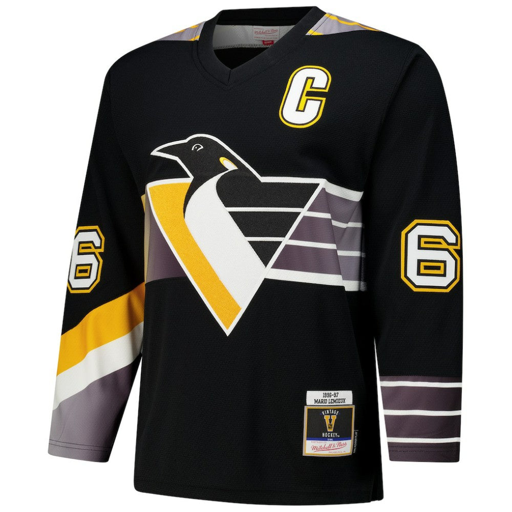 Mario Lemieux Pittsburgh Penguins 1996-97 Power Play Jersey - Black - NHL 201979139