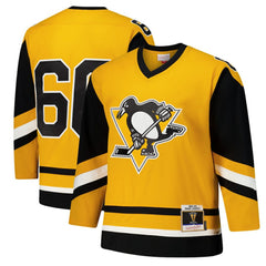 Mario Lemieux Pittsburgh Penguins 1984-85 Power Play Jersey - Gold - NHL 201979143