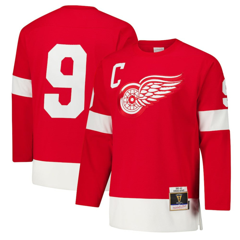Gordie Howe Detroit Red Wings 1960-61 Power Play Jersey - Red - NHL 201979148