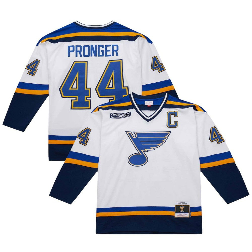 Chris Pronger St. Louis Blues 1999-00 Power Play Jersey - White - NHL 201979150