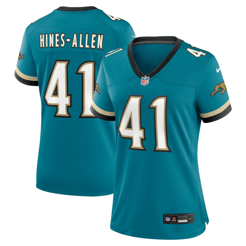 Nike Josh Hines-Allen Jacksonville Jaguars Women's Prowler Throwback Game Jersey Teal