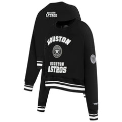 Houston Astros Pro Standard Women's Pearl Cropped Pullover Sweatshirt
 - Black - MLB Lifestyle