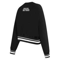 Houston Astros Pro Standard Women's Pearl Cropped Pullover Sweatshirt
 - Black - MLB Lifestyle