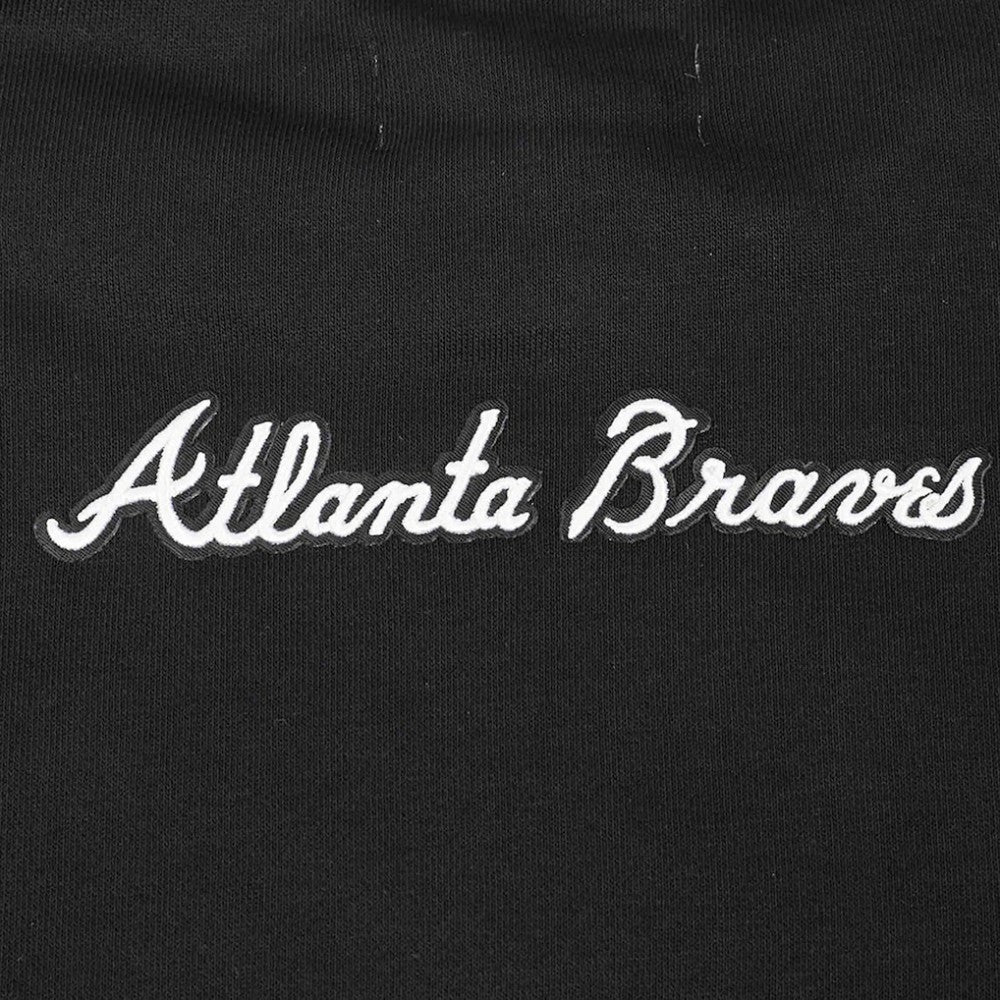 Atlanta Braves Pro Standard Women's Pearl Cropped Pullover Sweatshirt
 - Black - MLB Lifestyle