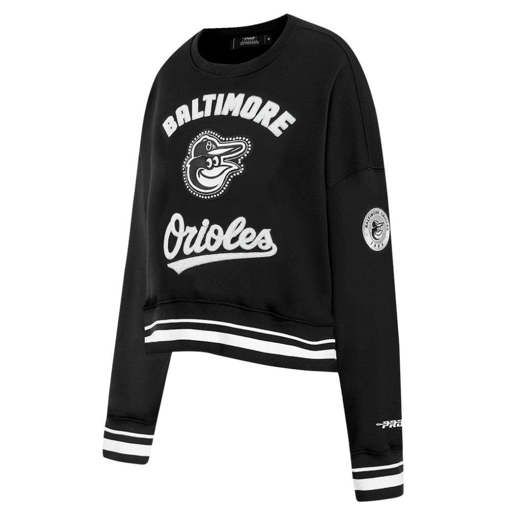 Baltimore Orioles Pro Standard Women's Pearl Cropped Pullover Sweatshirt
 - Black - MLB on Sale