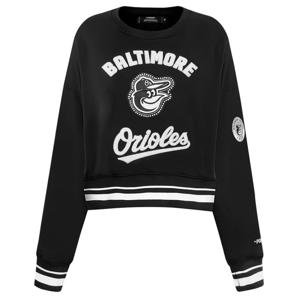 Baltimore Orioles Pro Standard Women's Pearl Cropped Pullover Sweatshirt
 - Black - MLB on Sale