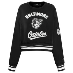 Baltimore Orioles Pro Standard Women's Pearl Cropped Pullover Sweatshirt
 - Black - MLB on Sale