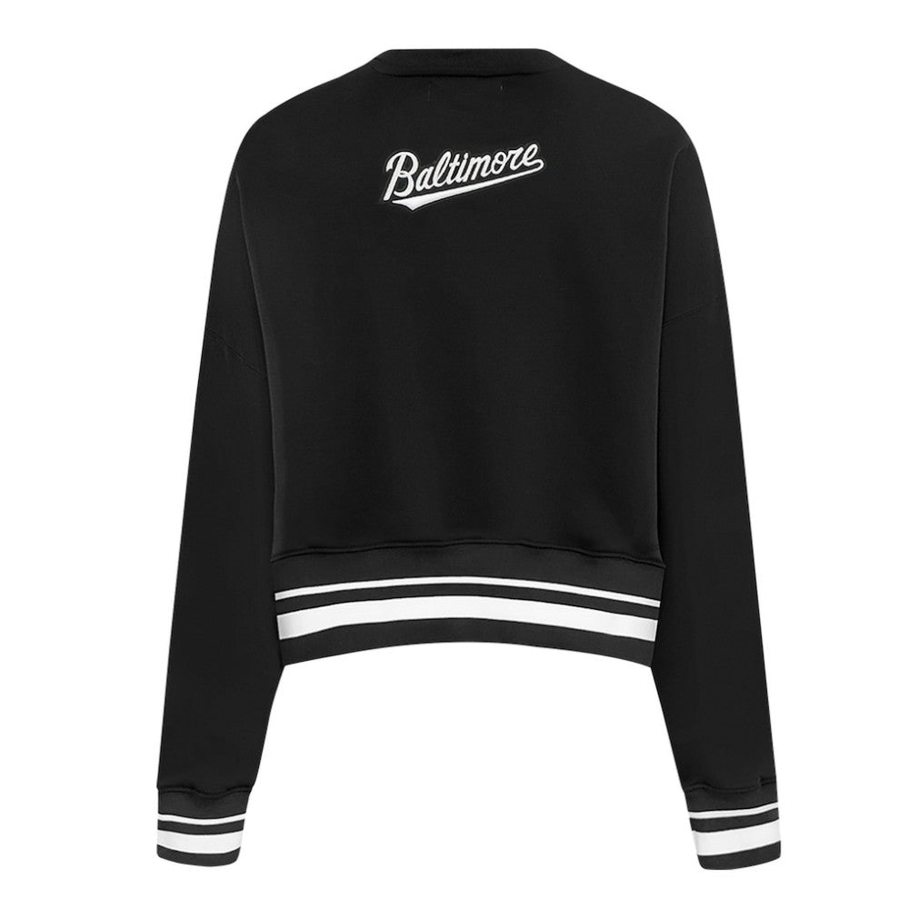 Baltimore Orioles Pro Standard Women's Pearl Cropped Pullover Sweatshirt
 - Black - MLB on Sale