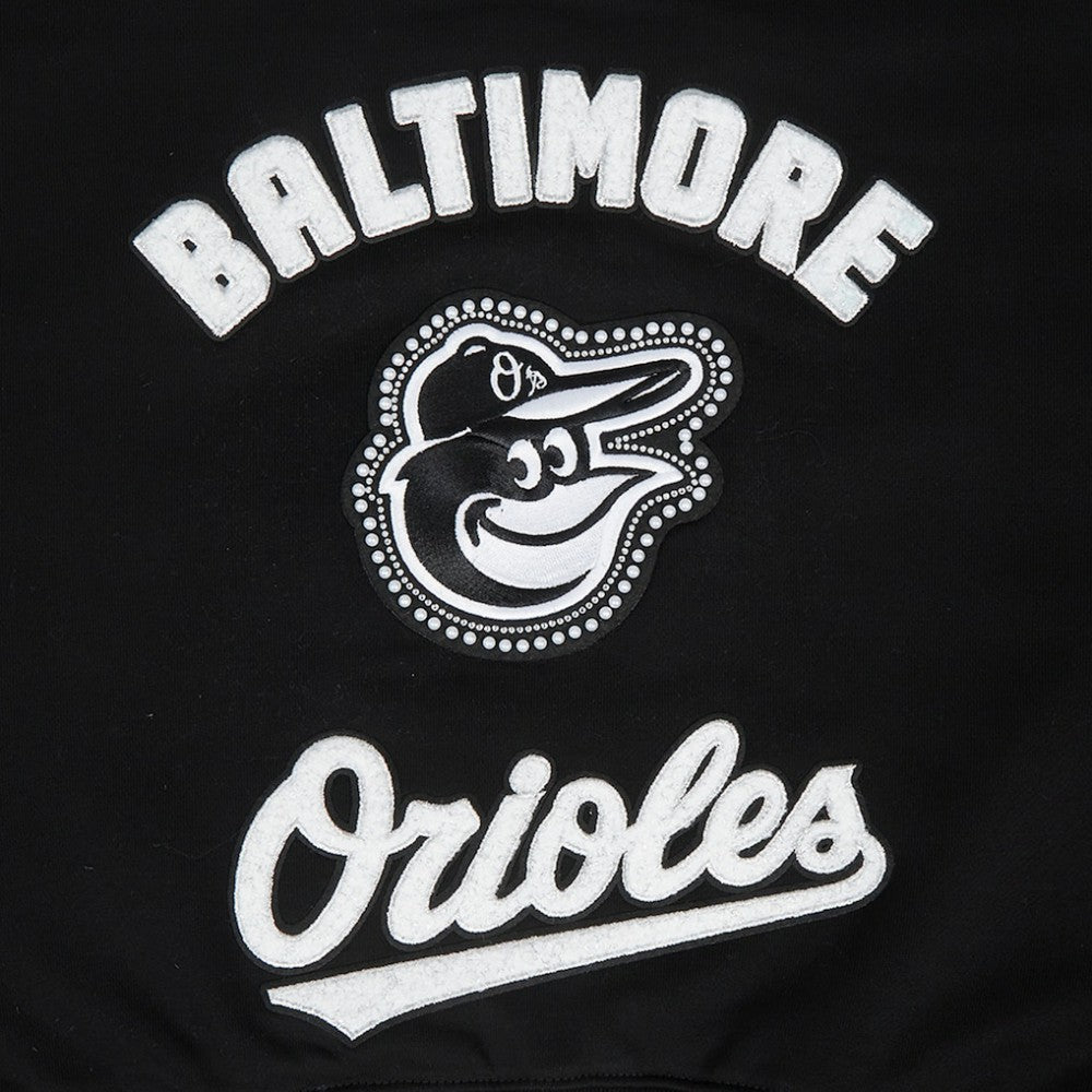 Baltimore Orioles Pro Standard Women's Pearl Cropped Pullover Sweatshirt
 - Black - MLB on Sale