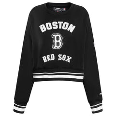 Boston Red Sox Pro Standard Women's Pearl Cropped Pullover Sweatshirt
 - Black - MLB Online