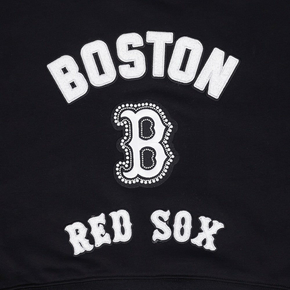 Boston Red Sox Pro Standard Women's Pearl Cropped Pullover Sweatshirt
 - Black - MLB Online