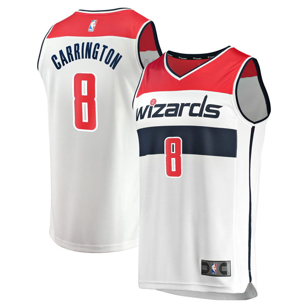 Carlton Carrington Washington Wizards Fast Break Replica Player Jersey Association Edition White | Fanatics US