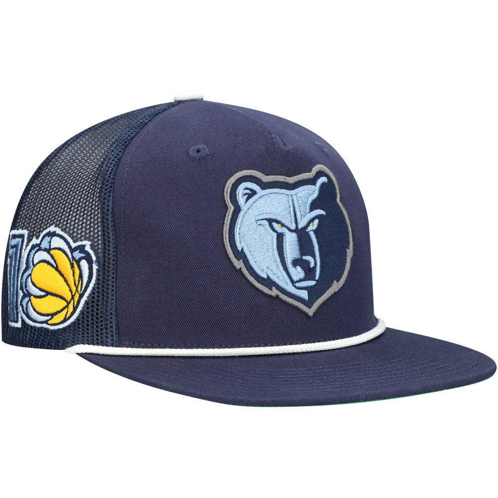 Memphis Grizzlies Roper Trucker Snapback Hat Navy | Mitchell & Ness outlet